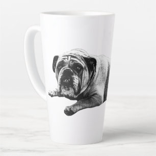 Taza De Café Latte Bulldog cálido mañana
