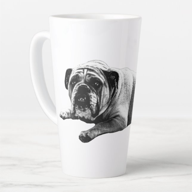 Taza De Café Latte Bulldog cálido mañana (Ángulo izquierdo)