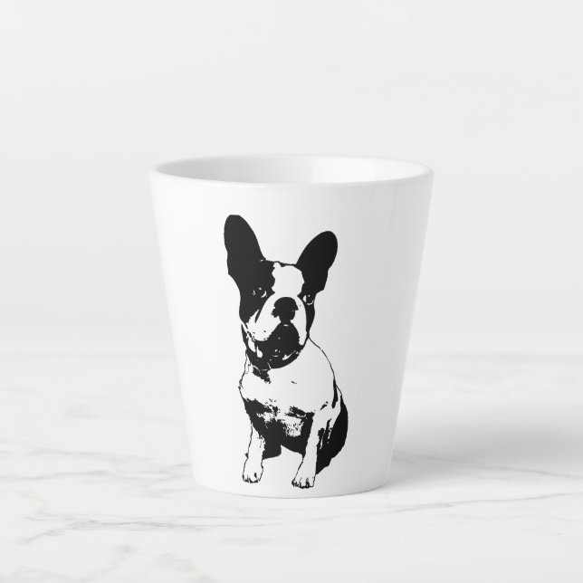 Taza De Café Latte Bulldog francés (Anverso)