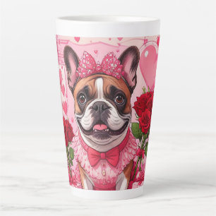 Taza De Café Latte Bulldog Francés Enamorado French Bulldog