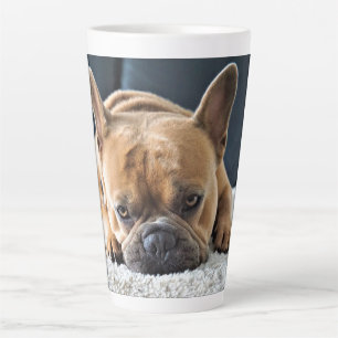 Taza De Café Latte Bulldog francés lindo Latte Mug