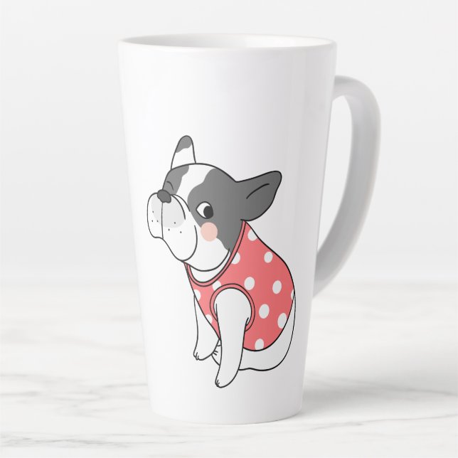 Taza De Café Latte Bulldog francés Tall Mug (Ángulo derecho)