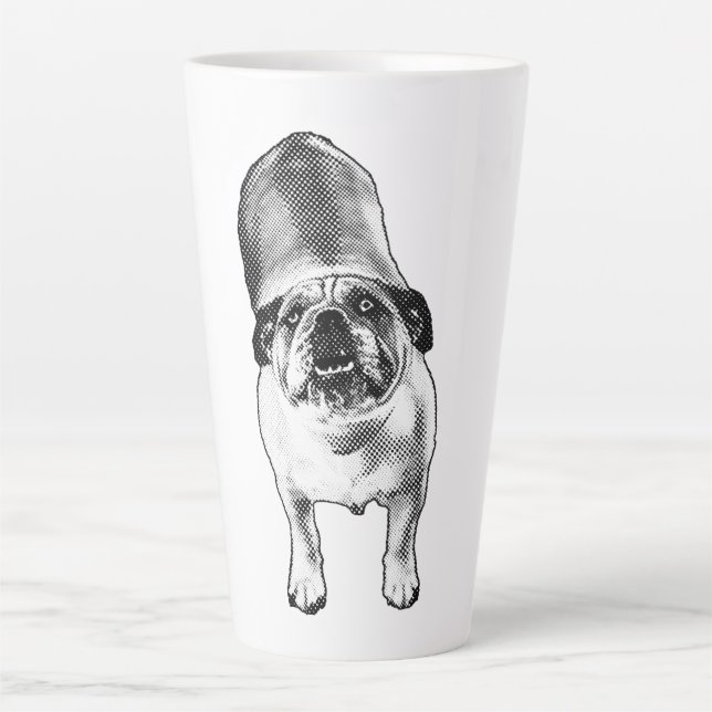 Taza De Café Latte Bulldog Starlight Gaze (Anverso)