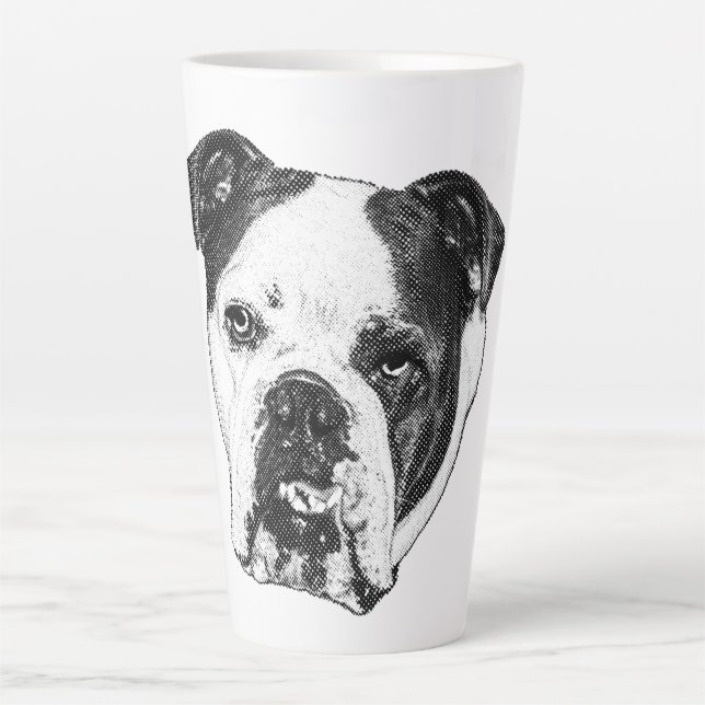 Taza De Café Latte Bulldog Twinkle-Lit Brew (Anverso)