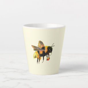 Taza De Café Latte Bumble Bee cargando polen Pequeño Latte Mug