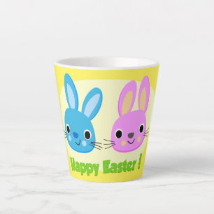 TAZA DE CAFÉ LATTE BUNNES "FELIZ"