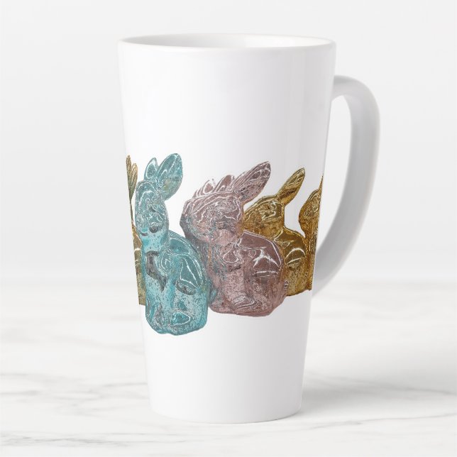 Taza De Café Latte Bunnies de vidrio (Ángulo derecho)