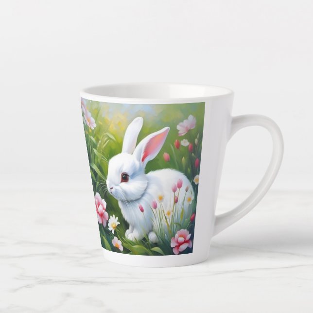 Taza De Café Latte Bunny Bliss Mug (Derecha)
