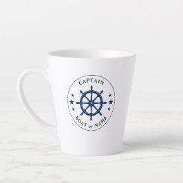 Taza De Café Latte Buques náuticos ayudan al capitán Boat o el nombre