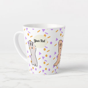 Taza De Café Latte Burbuja de comillas simples fantasma