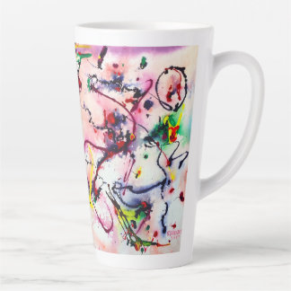 Taza De Café Latte Burkay Rosada Swirls ArtLatte Mug