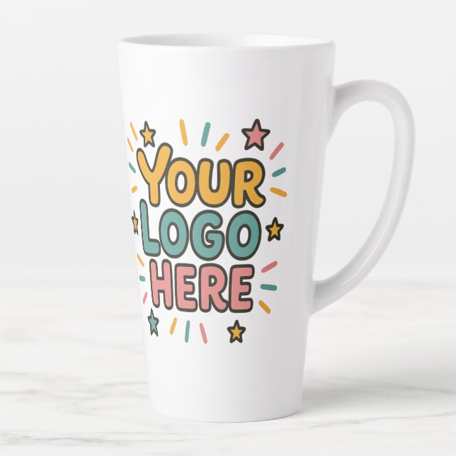Taza De Café Latte Business, Company, Advertising Your Logo Here (Derecha)
