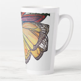 Taza De Café Latte Butterfly landing on flower collection