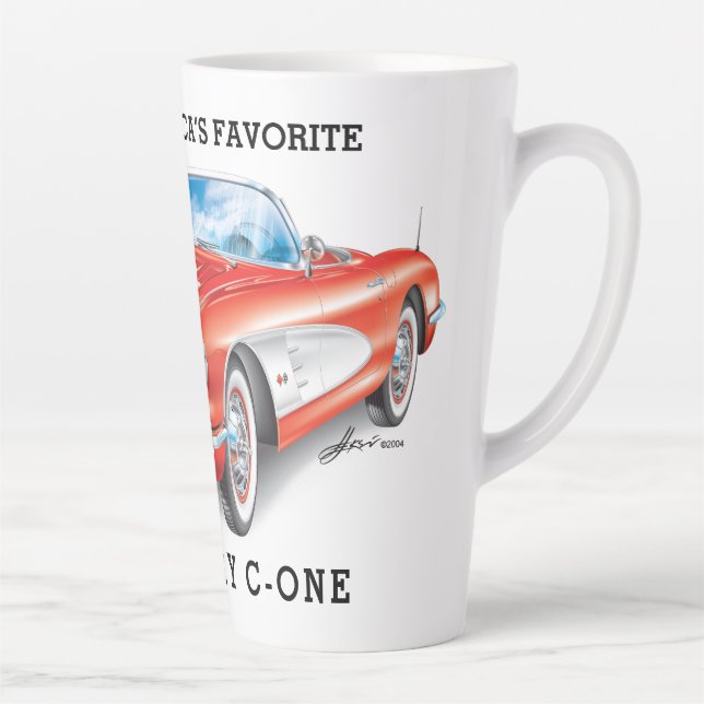 TAZA DE CAFÉ LATTE  C-ONE AUTOMOBILE ART (Derecha)