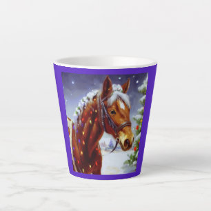 Taza De Café Latte Caballo 3 navidades