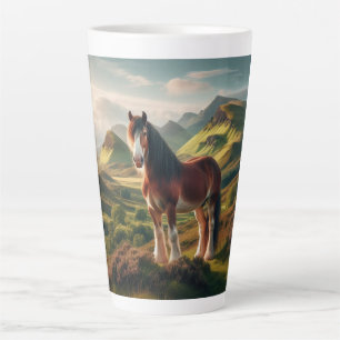 Taza De Café Latte caballo Clydesdale tierras altas de Escocia