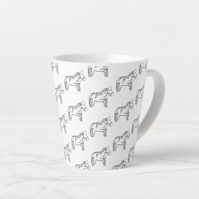 Taza De Café Latte Caballo de Iris (Ángulo derecho)