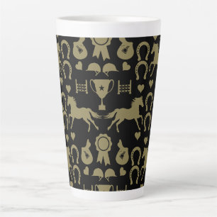 Taza De Café Latte Caballo de oro