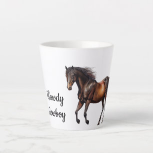 Taza De Café Latte Caballo del Suroeste Marrón