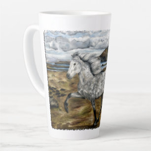 Taza De Café Latte Caballo islandés con paso carismático