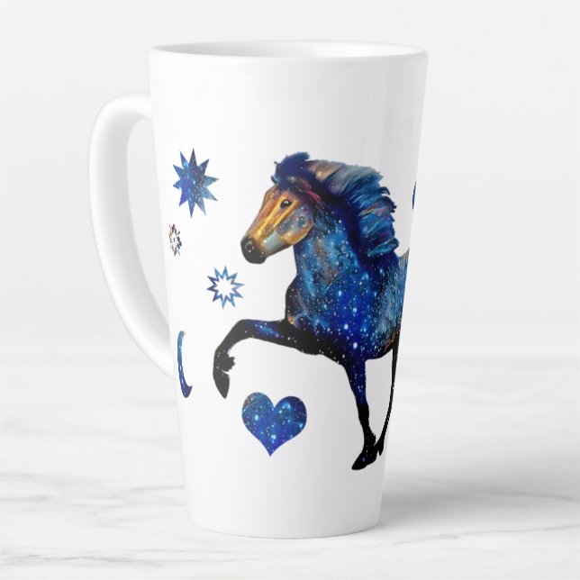 Taza De Café Latte Caballo islandés de peaje carismático nocturno (Ángulo izquierdo)