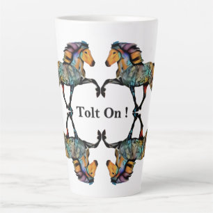 Taza De Café Latte Caballo islandés de Pop Art