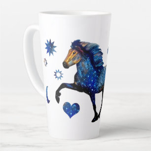 Taza De Café Latte Caballo islandés Stary Night