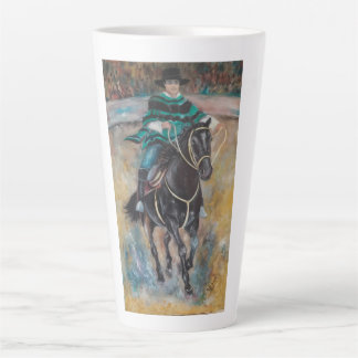 Taza De Café Latte Caballo y Jinete
