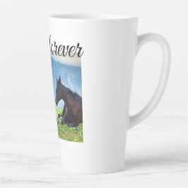 Taza De Café Latte Caballos Moody Mountain: Un Viaje de Arte Refinado
