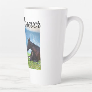 Taza De Café Latte Caballos Moody Mountain: Un Viaje de Arte Refinado