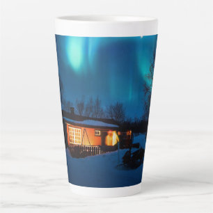 Taza De Café Latte Cabañas Rústicas del Bosque & Cabañas Acogedoras N