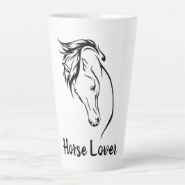 Taza De Café Latte Cabeza De Caballo Con Mane Latte Mug