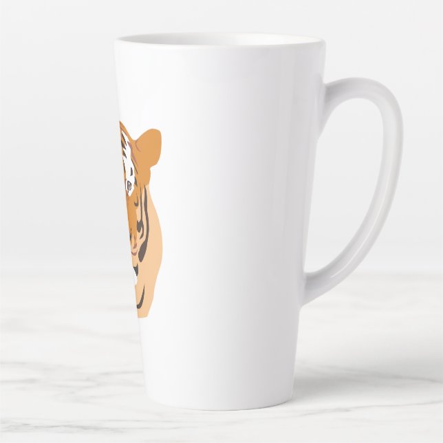 Taza De Café Latte Cabeza de tigre (Derecha)