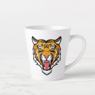 Taza De Café Latte Cabeza de tigre ruidosa-25818