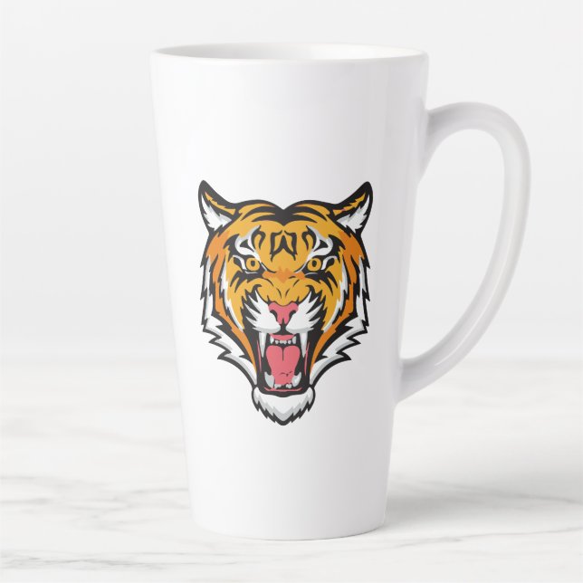 Taza De Café Latte Cabeza de tigre ruidosa-25818 (Derecha)