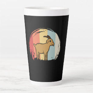 Taza De Café Latte Cabra Retro Adorable