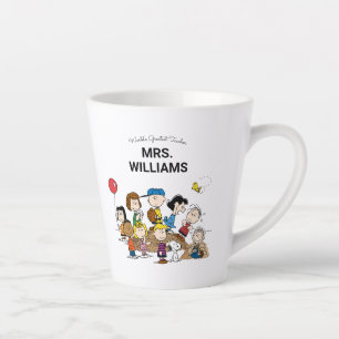 Taza De Café Latte Cacahuetes   La pandilla más grande del profesorad