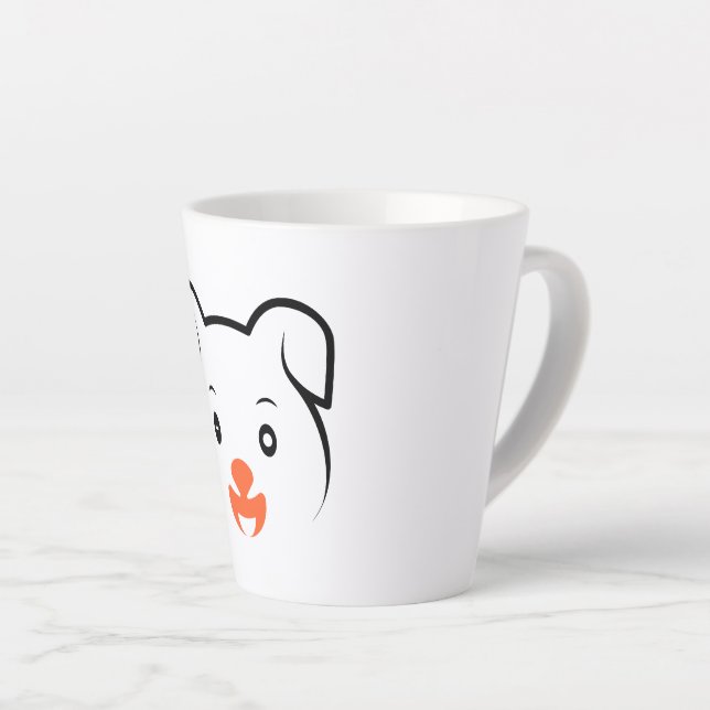 Taza De Café Latte Cachorro de cachorros (Ángulo derecho)