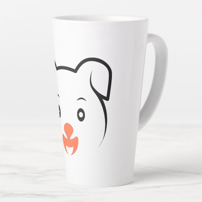 Taza De Café Latte Cachorro de cachorros (Ángulo derecho)