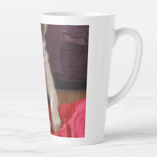 Taza De Café Latte ¡Cachorro Feliz! (Derecha)
