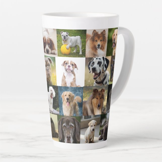Taza De Café Latte Cachorros por todas partes (Ángulo derecho)