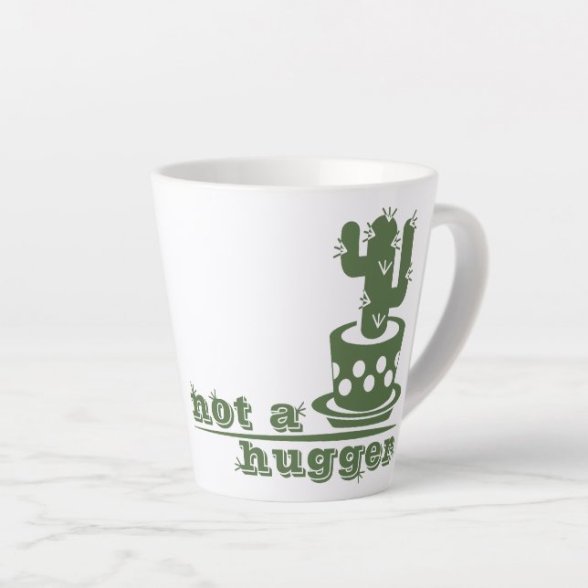 Taza De Café Latte Cacti No es gracioso decir (Ángulo derecho)