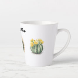 Taza De Café Latte Cactus de acuarela Latte Mug