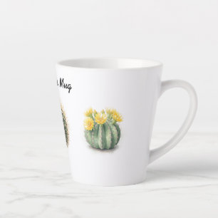 Taza De Café Latte Cactus de acuarela Latte Mug