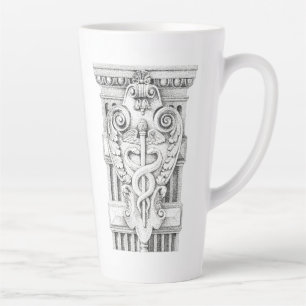 Taza De Café Latte CÁDUCEUS Tall Tapered Latte Mug