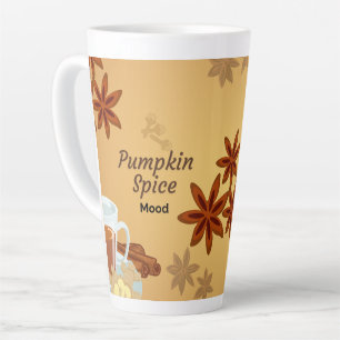 Taza De Café Latte Cae Café Mug - "Sopa de especias de calabaza"