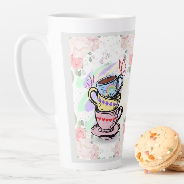 Taza De Café Latte Café apilado | Tall Latte Mug (In situ)