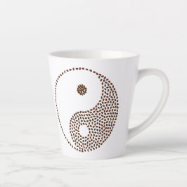 Taza De Café Latte Café Bean Yin/Yang Latte Mug