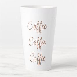 Taza De Café Latte Café café Café | Guión sencillo y elegante