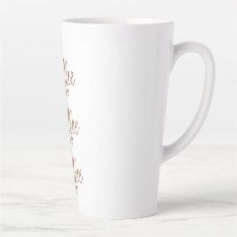 Taza De Café Latte Café café Café | Guión sencillo y elegante